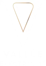 logo blanc et or vallée électricité votre partenaire électricien en gironde nouvelle aquitaine france